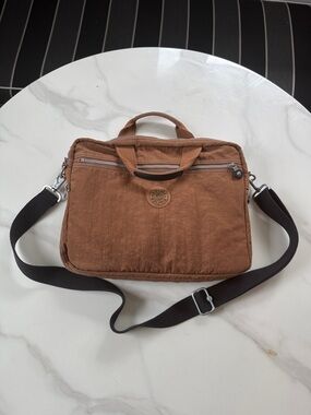 Kipling Brown Laptop Crossbody Briefcase